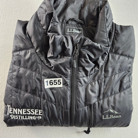 L.L.Bean Tennessee Distilling Logo Vest Men's XL Black Insulated Outerwear - Picture 4 of 14